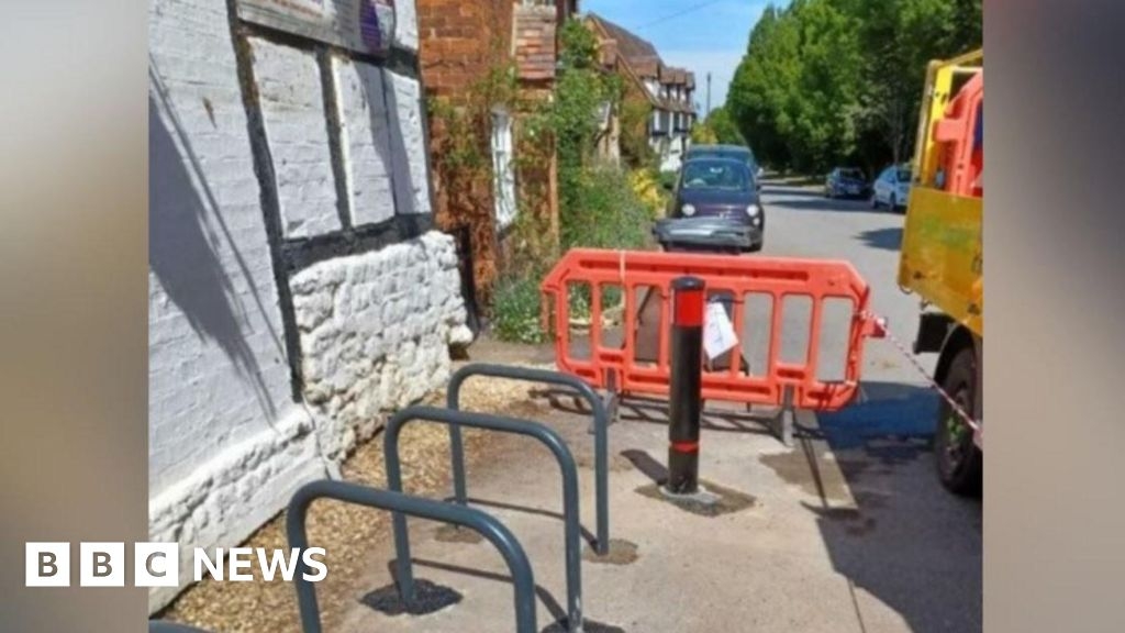Elmley Castle bicycle stands leave people racked off