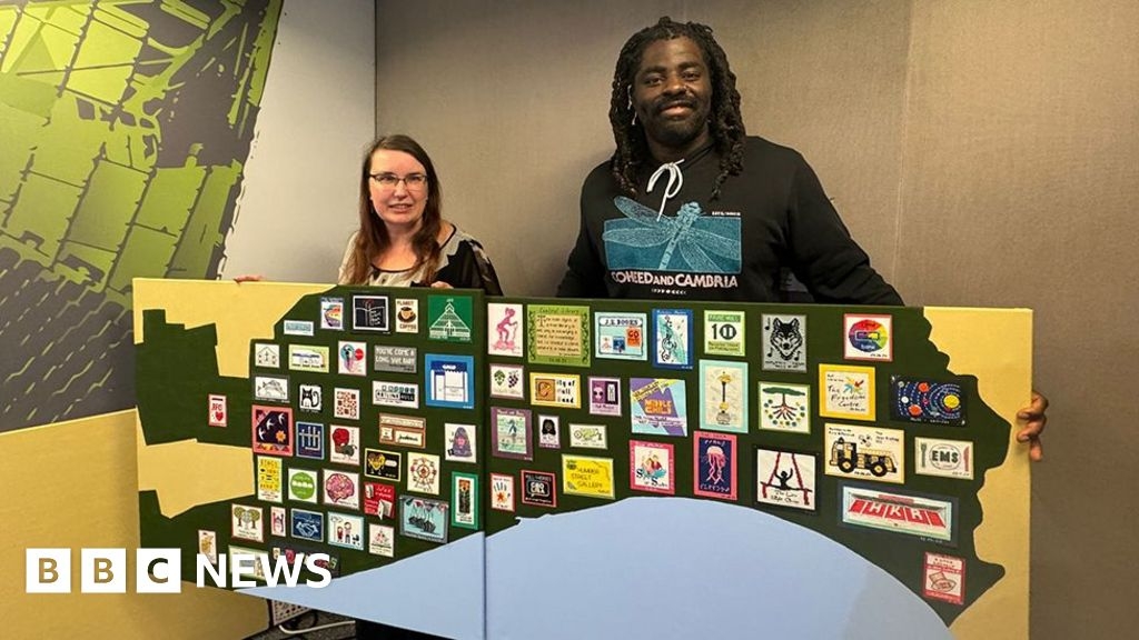 Hull's 'good people' highlighted in cross stitch map