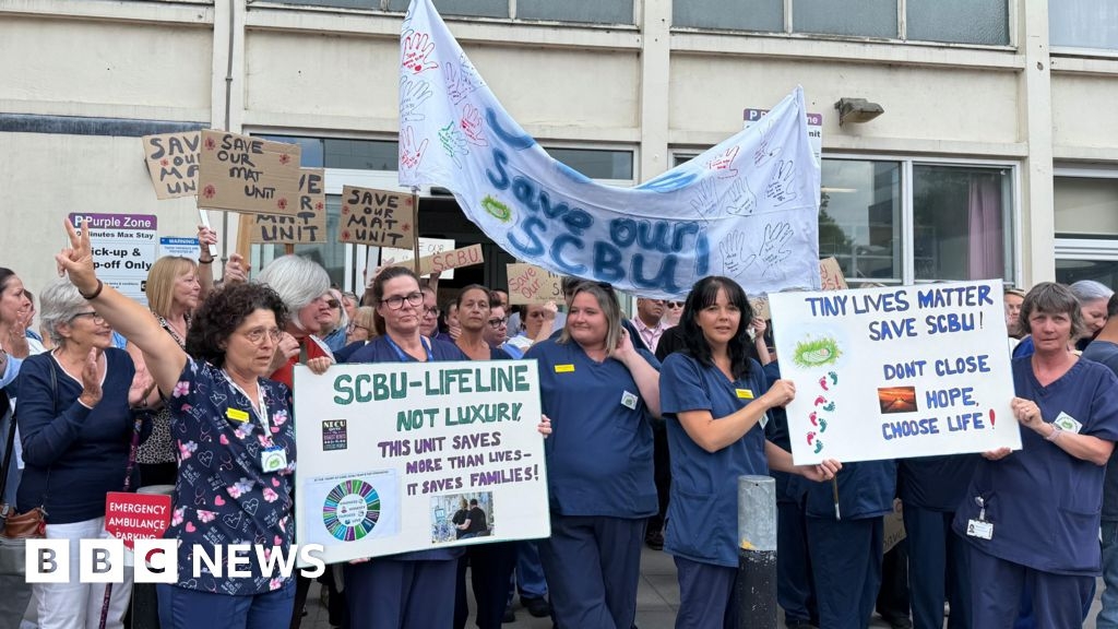 Protest at six month closure of Yeovil District's maternity unit