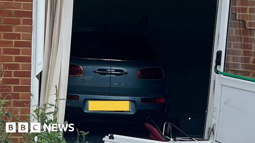 Woodbridge crews called as car crashes through wall into building