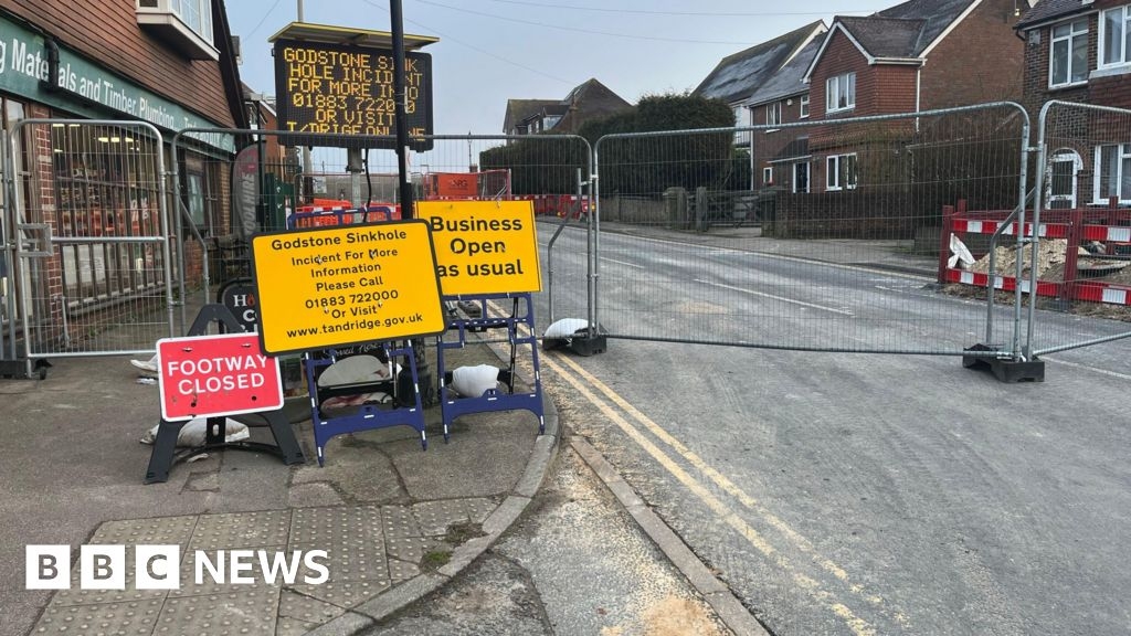 Godstone sinkhole road closures could crucify us, trader says