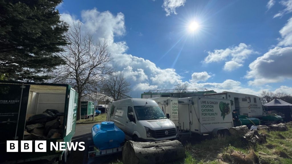 Film crews are spotted at Swindon's Oasis Leisure Centre