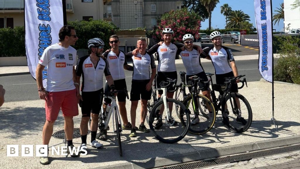 Yorkshire cyclists complete charity bike ride from Leeds to Nice