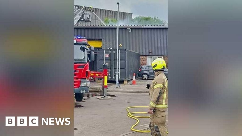 Crews try to stop Harlow industrial unit fire spreading
