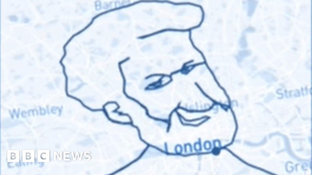 Veteran runner's face mapped in London Marathon tribute