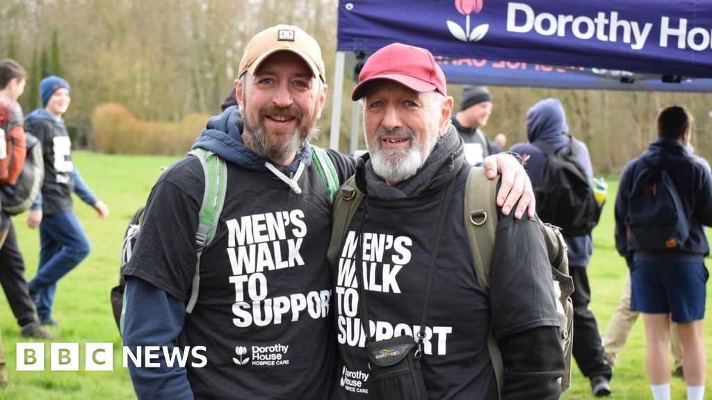 Charity walk for Dorothy House hospice to encourage men to discuss grief