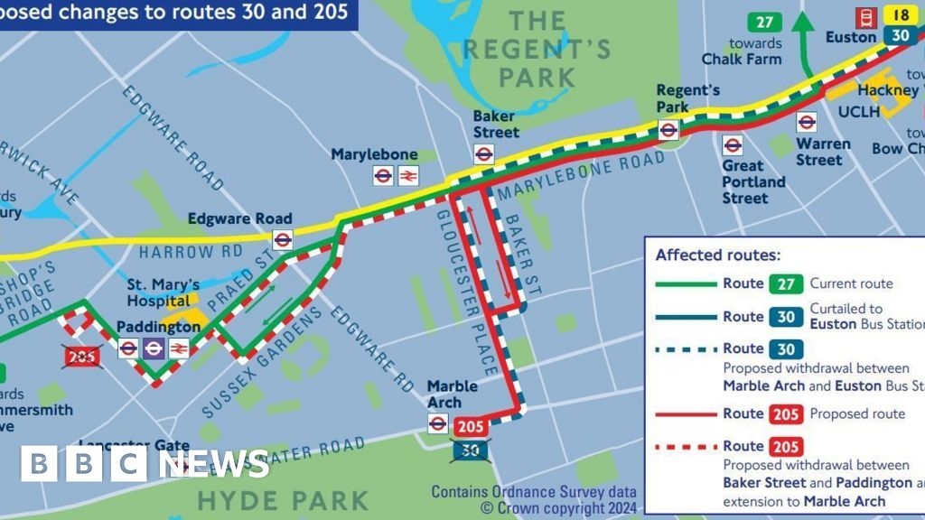 Transport for London: Bus routes changes in central London