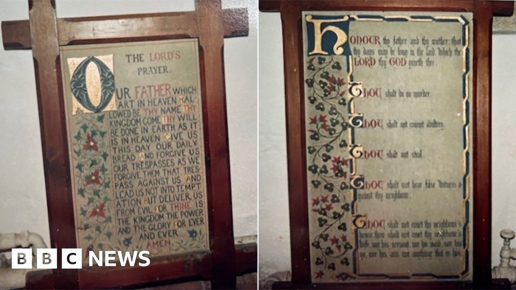 'Thou shalt not steal' painting stolen from Lincolnshire church