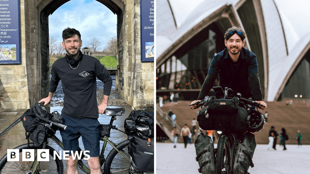 Welsh cyclist completes 'dream' ride across the world for charity