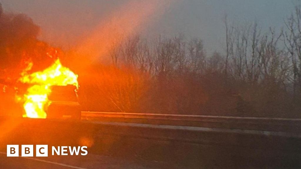 Van fire closes stretch of A30 in Cornwall