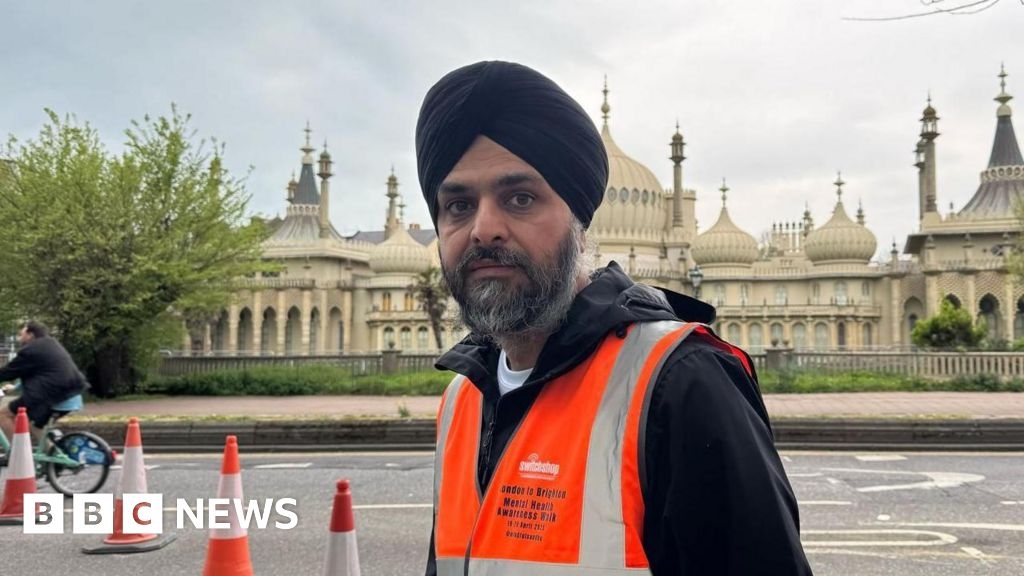 Kent man walks from London to Brighton for mental health awareness