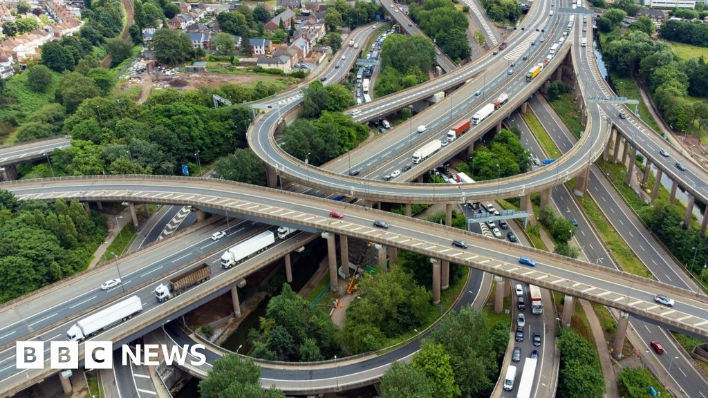 Loose dog stops traffic on M6 at Spaghetti Junction