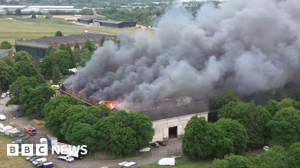 Fire at historic motoring and aviation site Bicester Motion