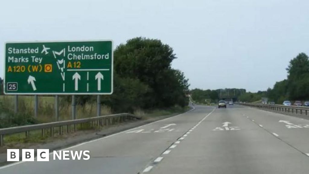 Long delays on A12 after gas works close lane at Marks Tey