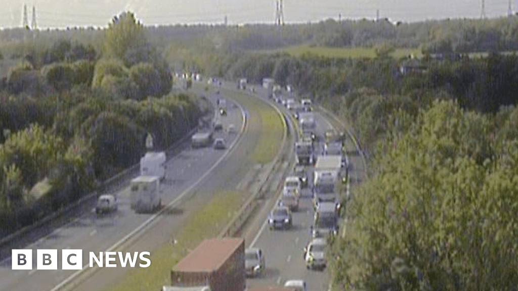 A14 westbound closed after lorry and petrol tanker crash