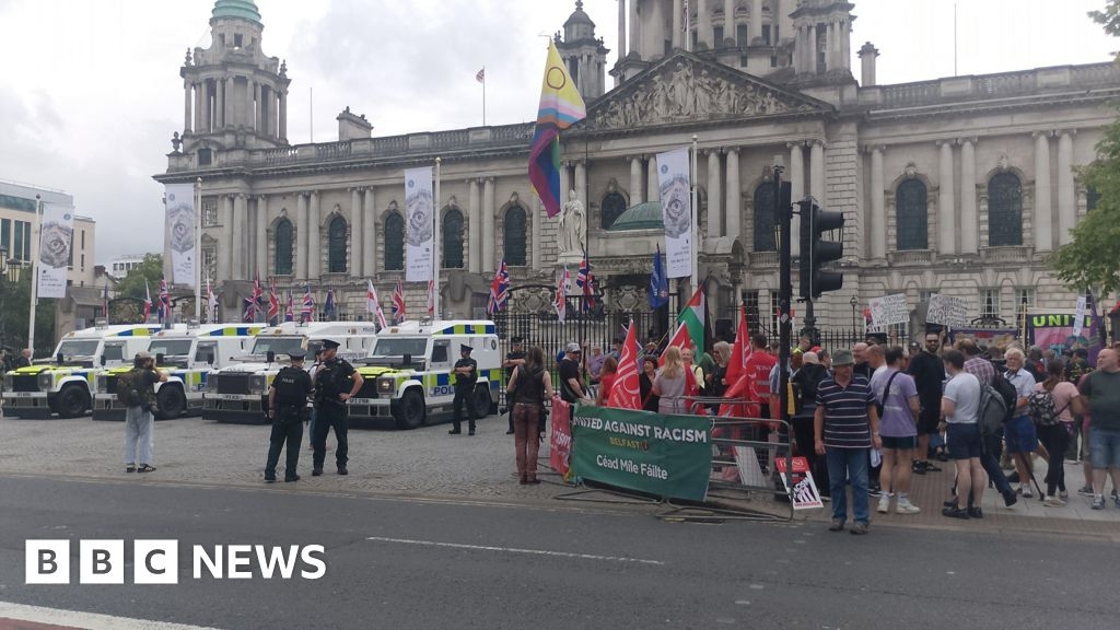 Anti-racism rally held at Belfast City Hall