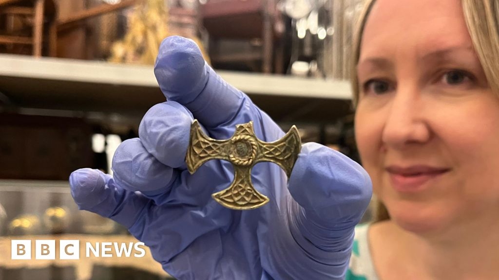 Saxon cross discovered in Leeds field to be displayed in museum