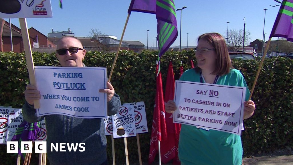 Middlesbrough hospital staff protest planned ANPR parking changes