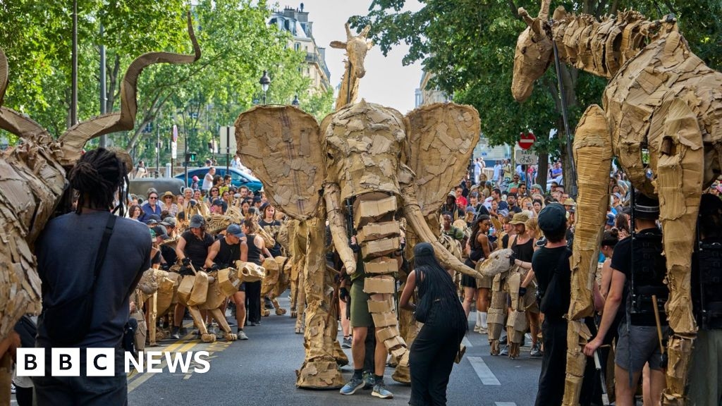 Life-sized animal puppet stampede arrives in the capital