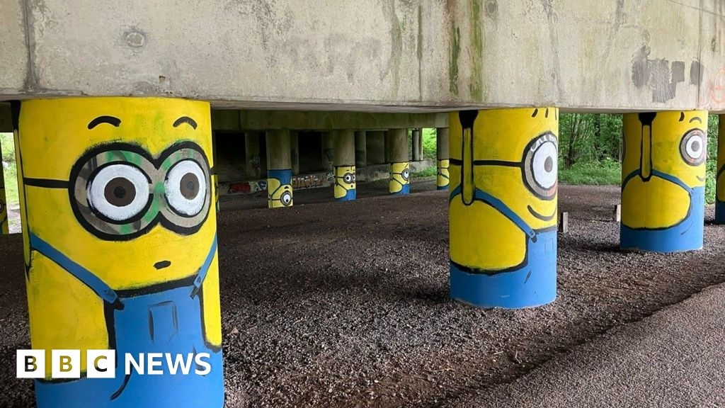 More mystery 'Minions' appear painted under Burnley bridge