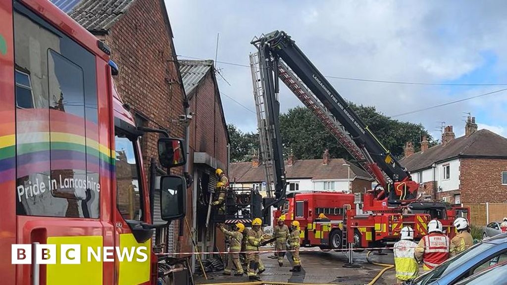 Firefighters tackle Blackpool storage unit blaze