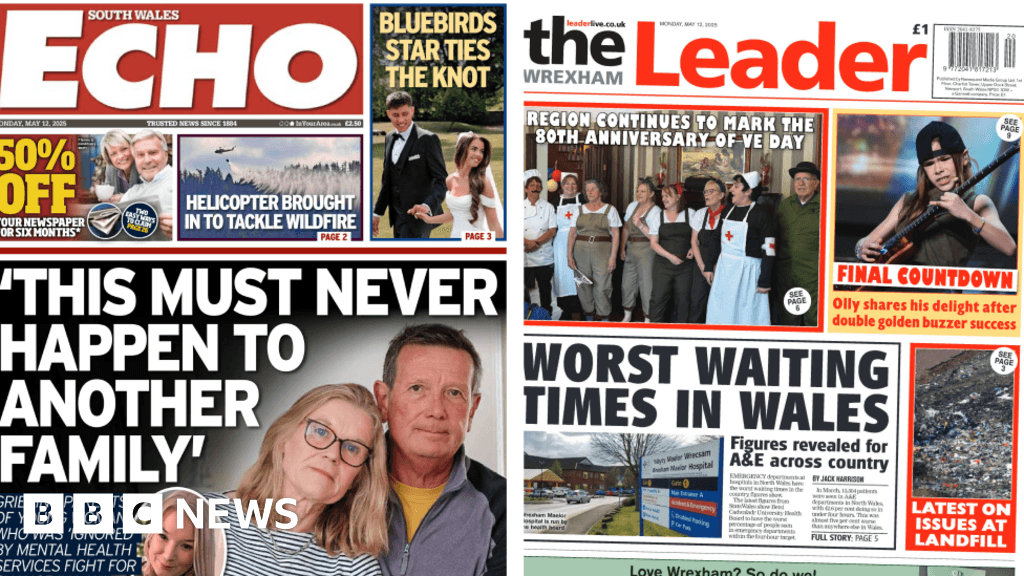Wales' papers: Grieving parents fight for change and wait time woes