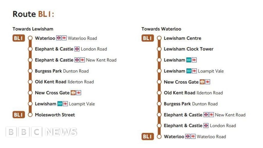 Waterloo to Lewisham 'Bakerloop' bus route to launch in autumn