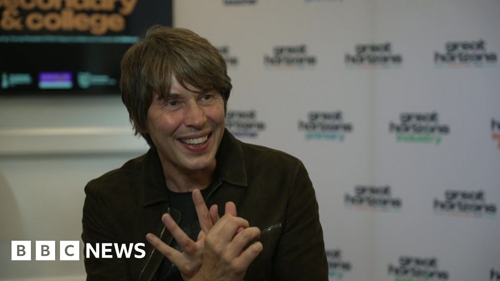 Brian Cox shares story at his old school to inspire others