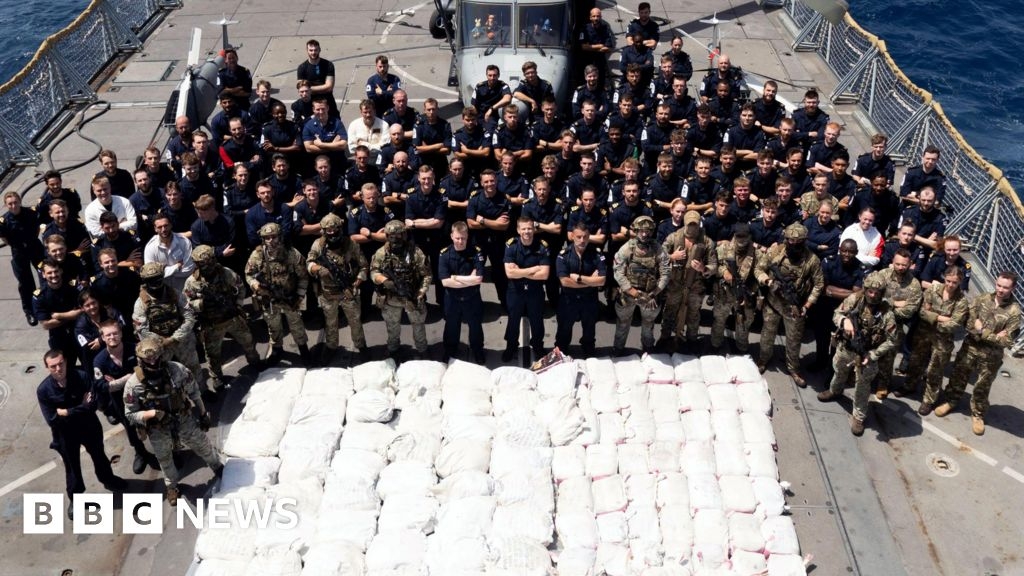 Portsmouth Royal Navy warship seizes £30m of drugs in Middle East