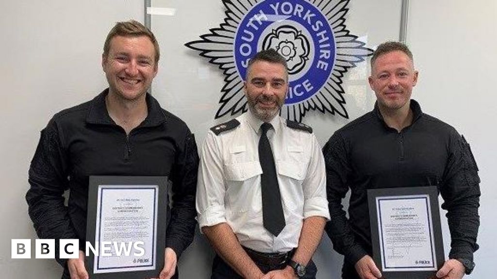 PCs honoured for saving life of woman hit by train in Doncaster