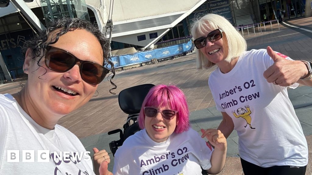 Suffolk woman who has never walked climbs London O2