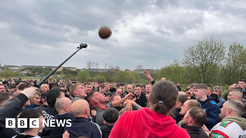 Workington's Uppies lead Downies in 'no rules' football series
