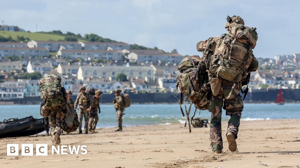 Joint UK and French military exercise on D-Day training beach