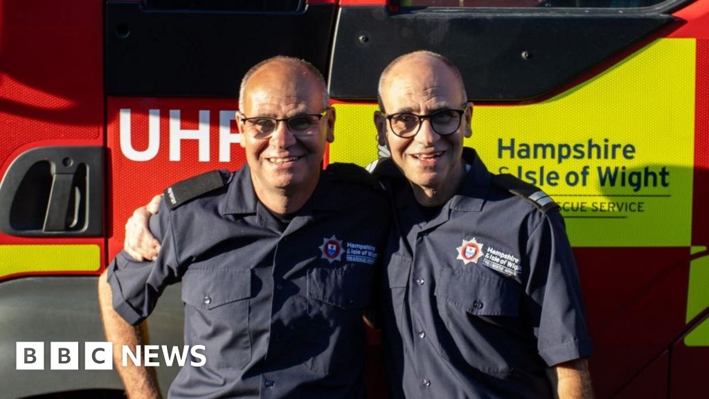 Hampshire firefighting twins retire after 68 years of service
