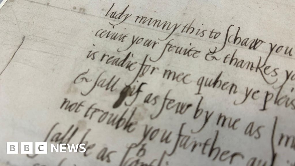 First known letter by King James VI of Scotland to go on display