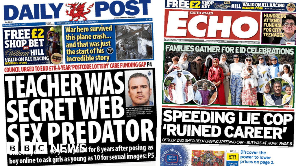 Wales' papers: Teacher was sex predator and speeding lie cop 'ruined career'