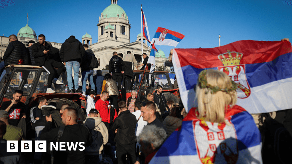 Thousands attend pro-Serbia government rally after months of unrest