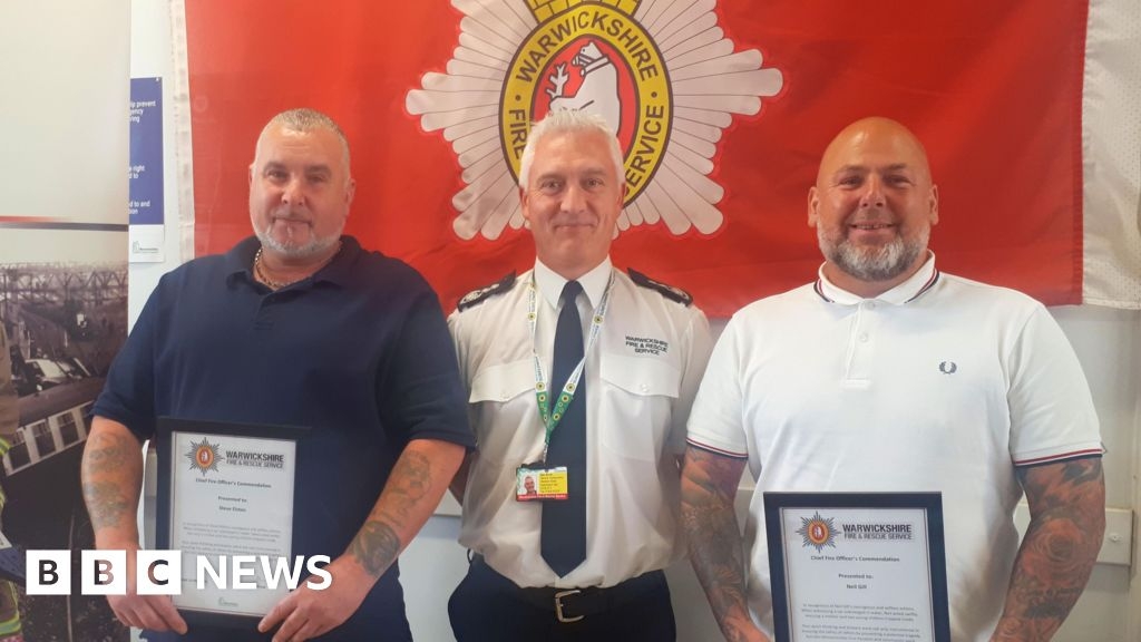 Men who saved family from submerged car in Nuneaton get award