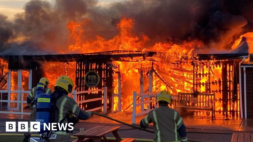Old Sarum Airfield: Arrest after fire destroyed WW1 hangar