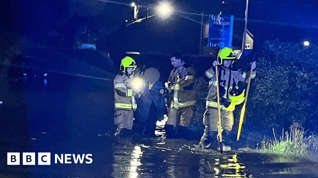 Flashing flooding causes damage in Bridgend