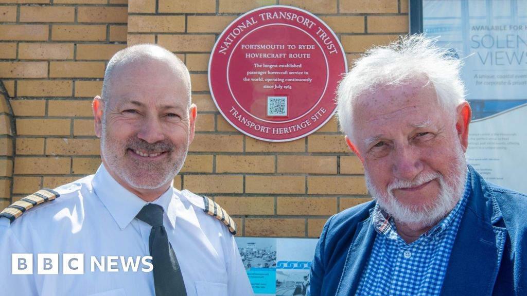 Hovertravel awarded red plaque for 60 year transport service