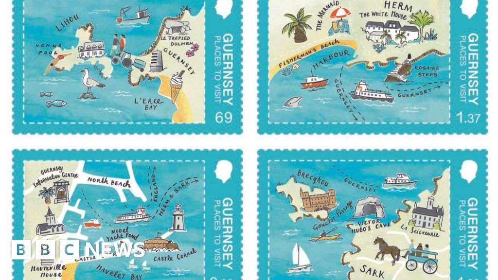 Guernsey Post stamps feature bailiwick's islands and port
