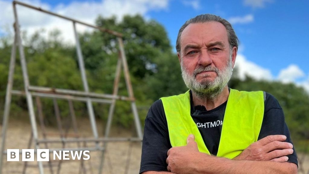 'Graveyard' of metal A-frames appears on roadside in Braintree