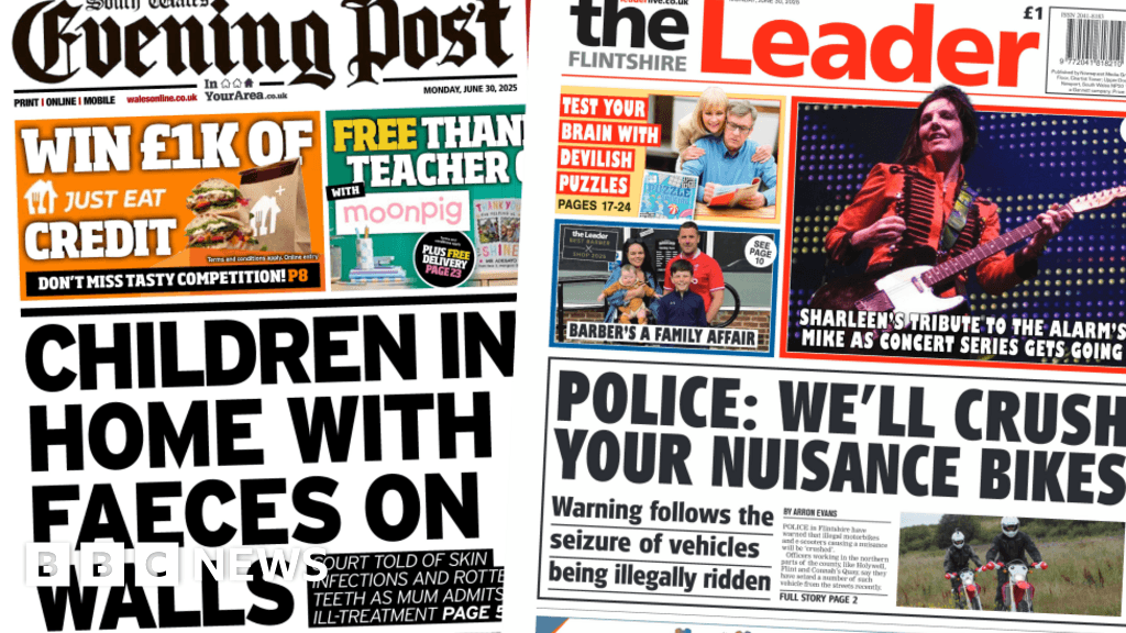 Wales' papers: Police to crush 'nuisance bikes' and Ramsey on city split