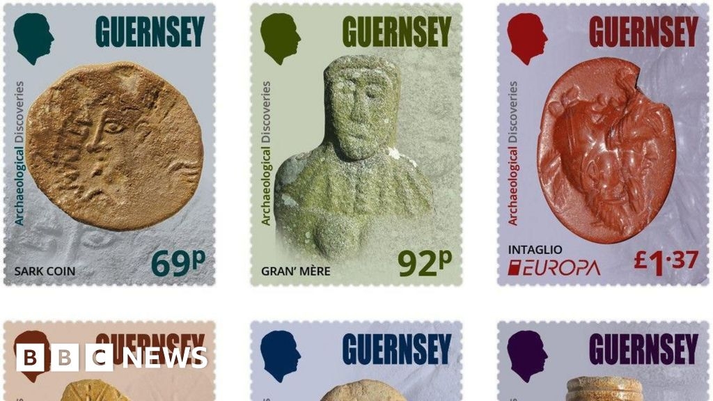 Guernsey archaeological finds feature on new set of stamps