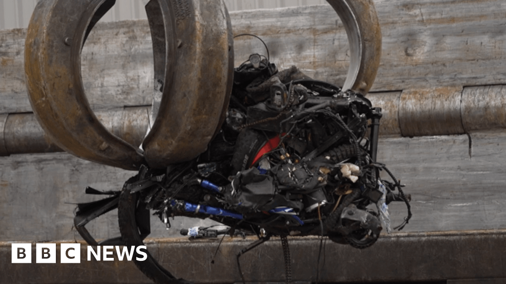 Manchester MP helps police crush illegal bikes