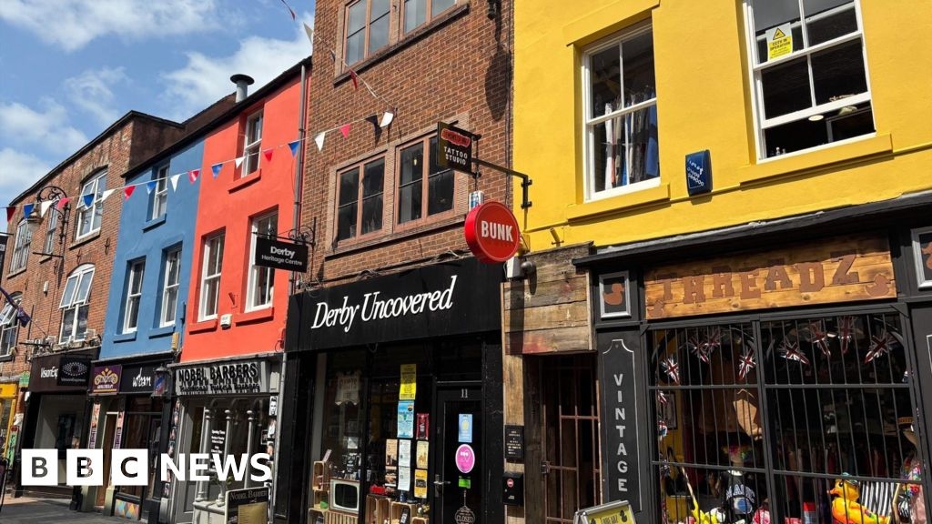 Derby's Sadler Gate gets colourful new look