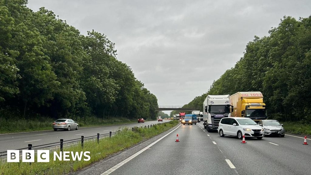 A46 to be shut for hours after lorry and van crash