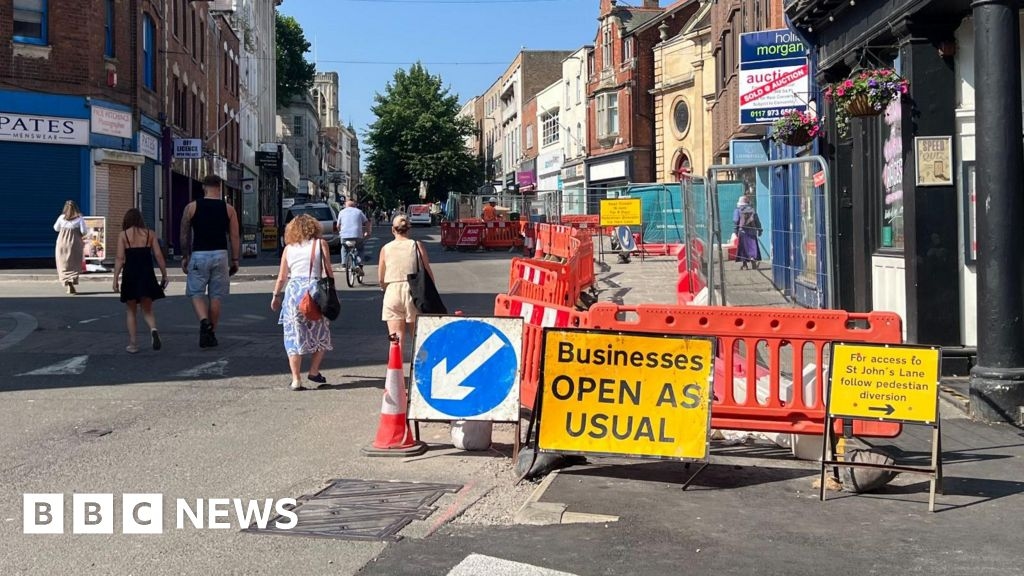 Gloucester city centre cycle path work labelled 'a disgrace'