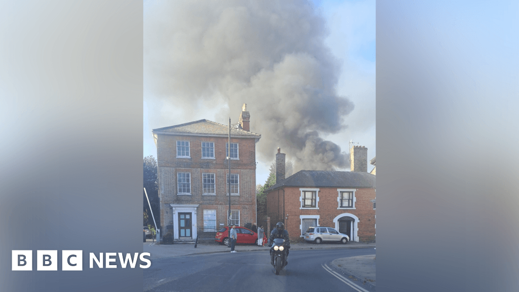 Mildenhall High Street closed off after outbuilding fire